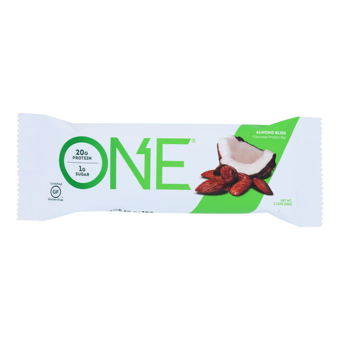 One's Protein Almond Bliss Bars, 60 Gram (Pack of 12)