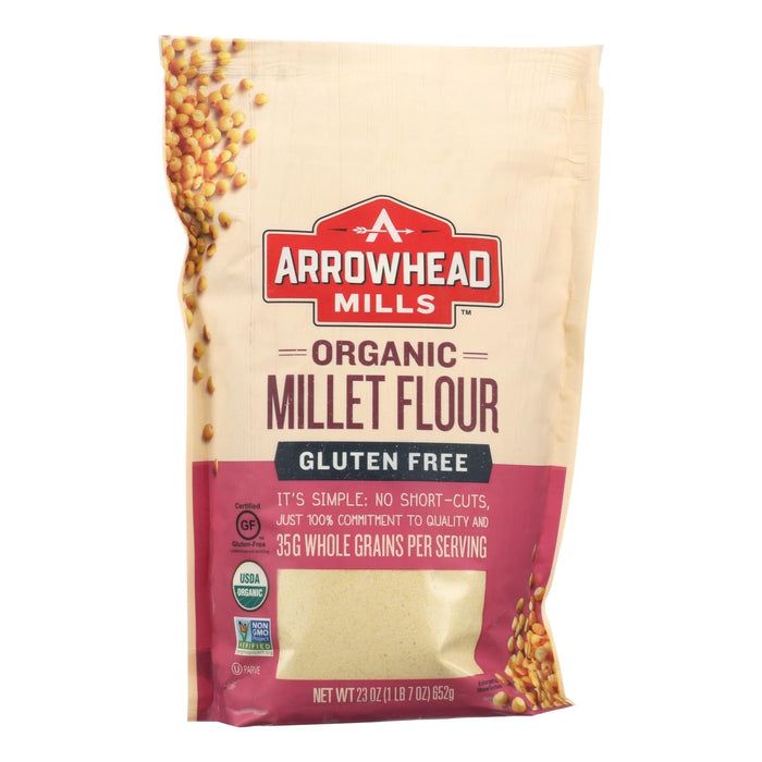 Arrowhead Mills Gluten-Free Organic Millet Flour, 23 Oz. (Pack of 6)