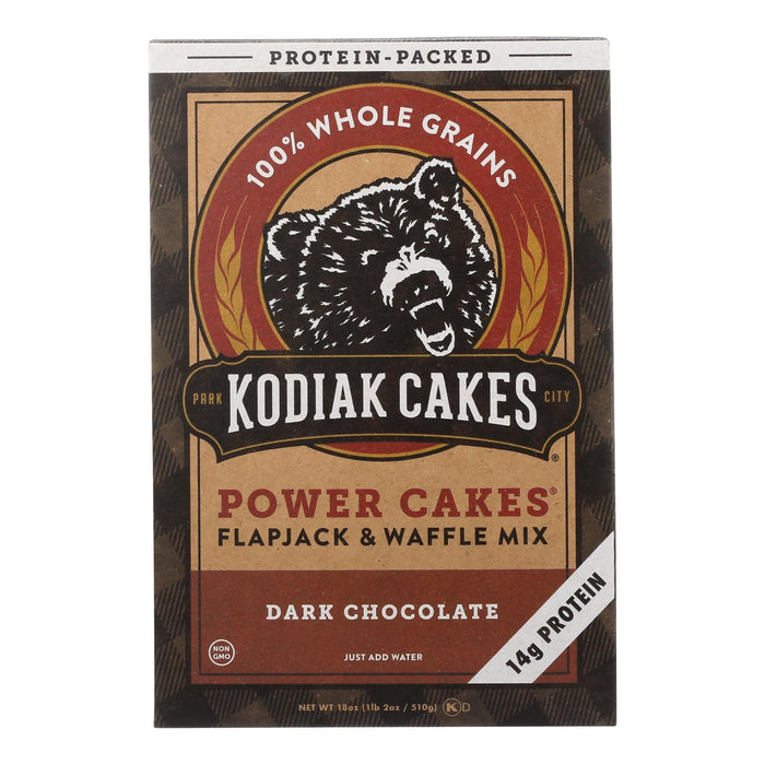 Kodiak Cakes Dark Chocolate Protein Flapjack and Waffle Mix (Pack of 6 - 18 Oz.)