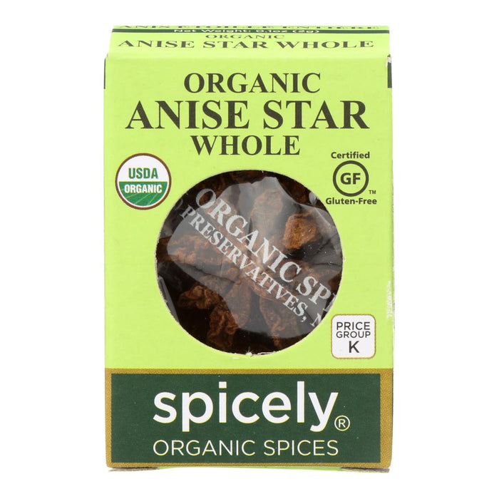 Spicely Organics: Star Anise Whole - Premium Culinaria Spice (Pack of 6)
