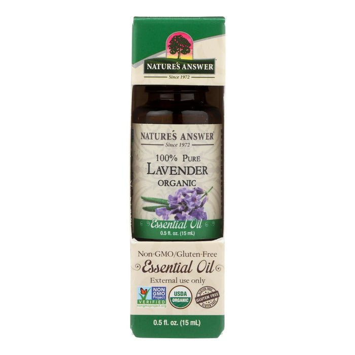 Nature's Answer Organic Lavender Essential Oil, 0.5 Oz. Bottle