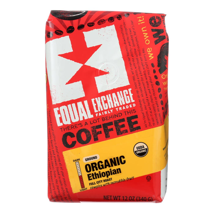 Equal Exchange Organic Ethiopian Drip Coffee - 12 Oz. Pack of 6