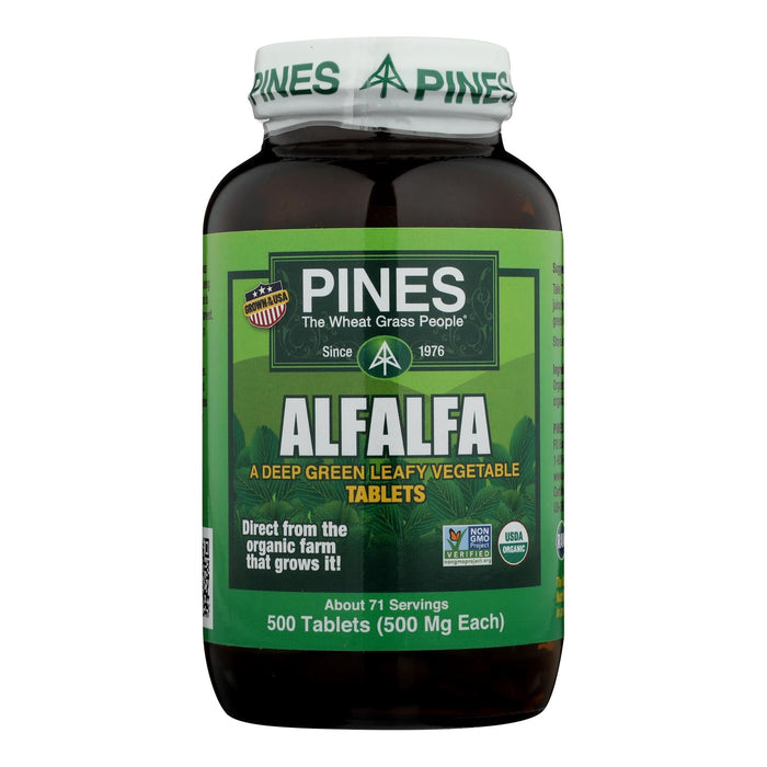 Pines International Organic Alfalfa Tablets - Pack of 500