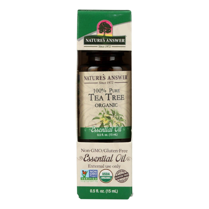 Nature's Answer Organic Tea Tree Essential Oil, 0.5 Oz.