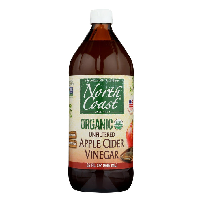 North Coast Organic Unfiltered Apple Cider Vinegar (32 Fl. Oz., Pack of 6)