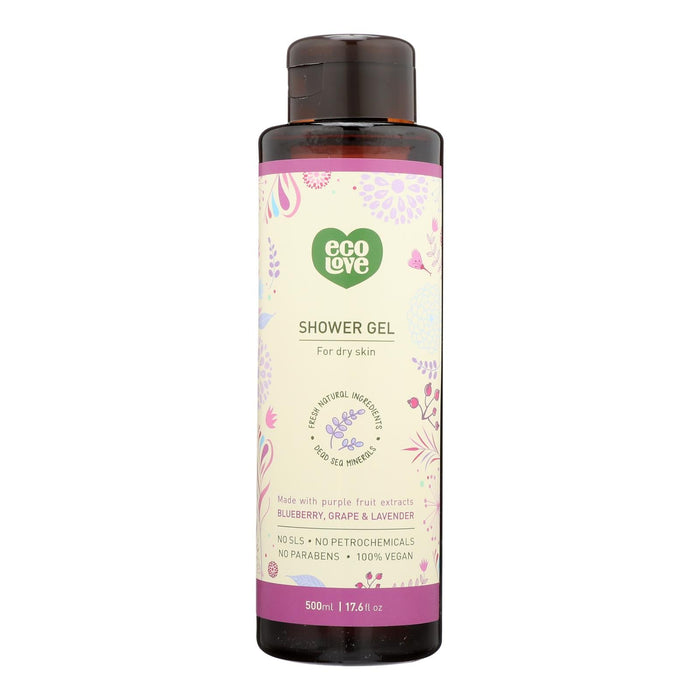 Ecolove Purple Fruit Shower Gel 17.6 Fl Oz