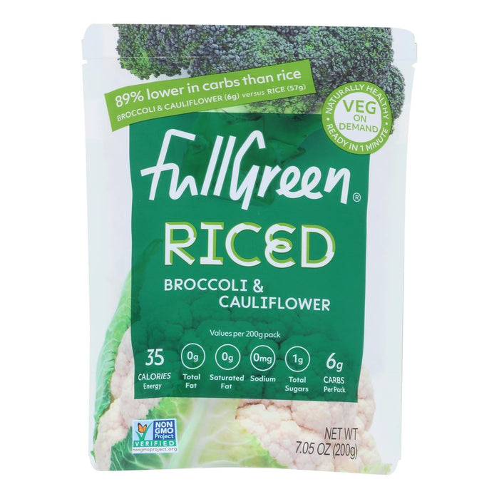 Fullgreen Organic Riced Vegetable Broccoli and Cauliflower (Pack of 6 - 7.05 Oz.)