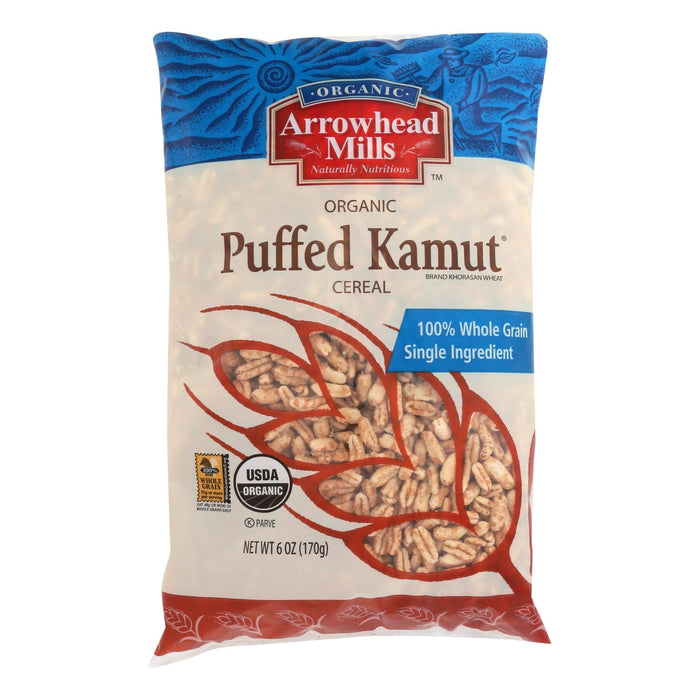 Arrowhead Mills Organic Puffed Kamut Cereal, Pack of 12 - 6 Oz. Each