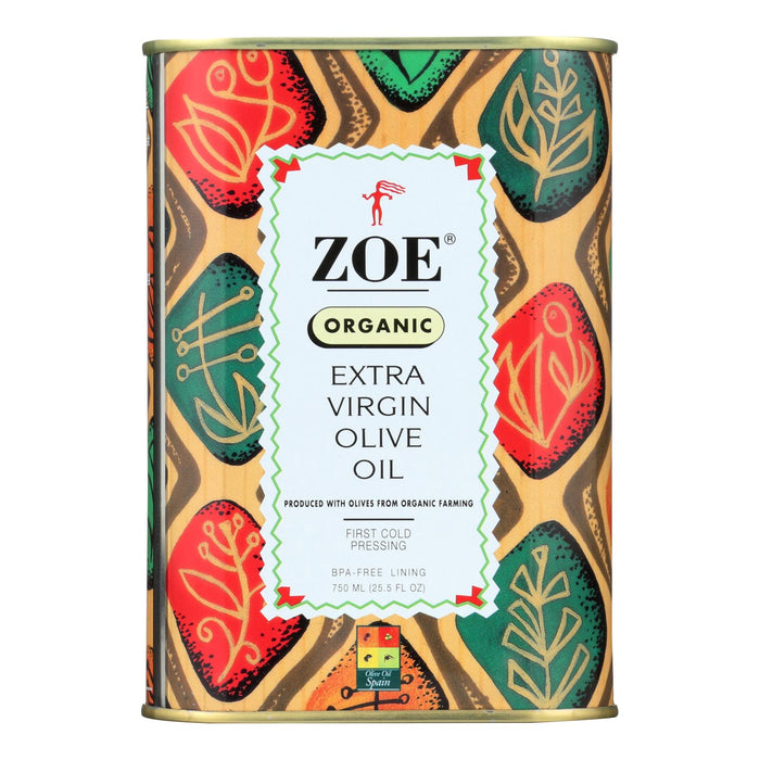 Zoe Organic Extra Virgin Olive Oil, 25.5 Fl Oz - Pack of 6