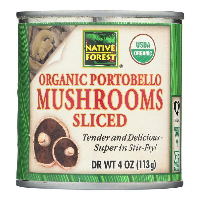 Native Forest Organic Sliced Portobello Mushrooms, 4 Oz. (Pack of 12)