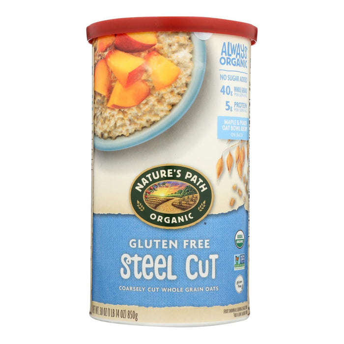 Nature's Path Organic Steel Cut Oats: Gluten-Free Goodness in Every Bowl (30 Oz. Pack of 6)