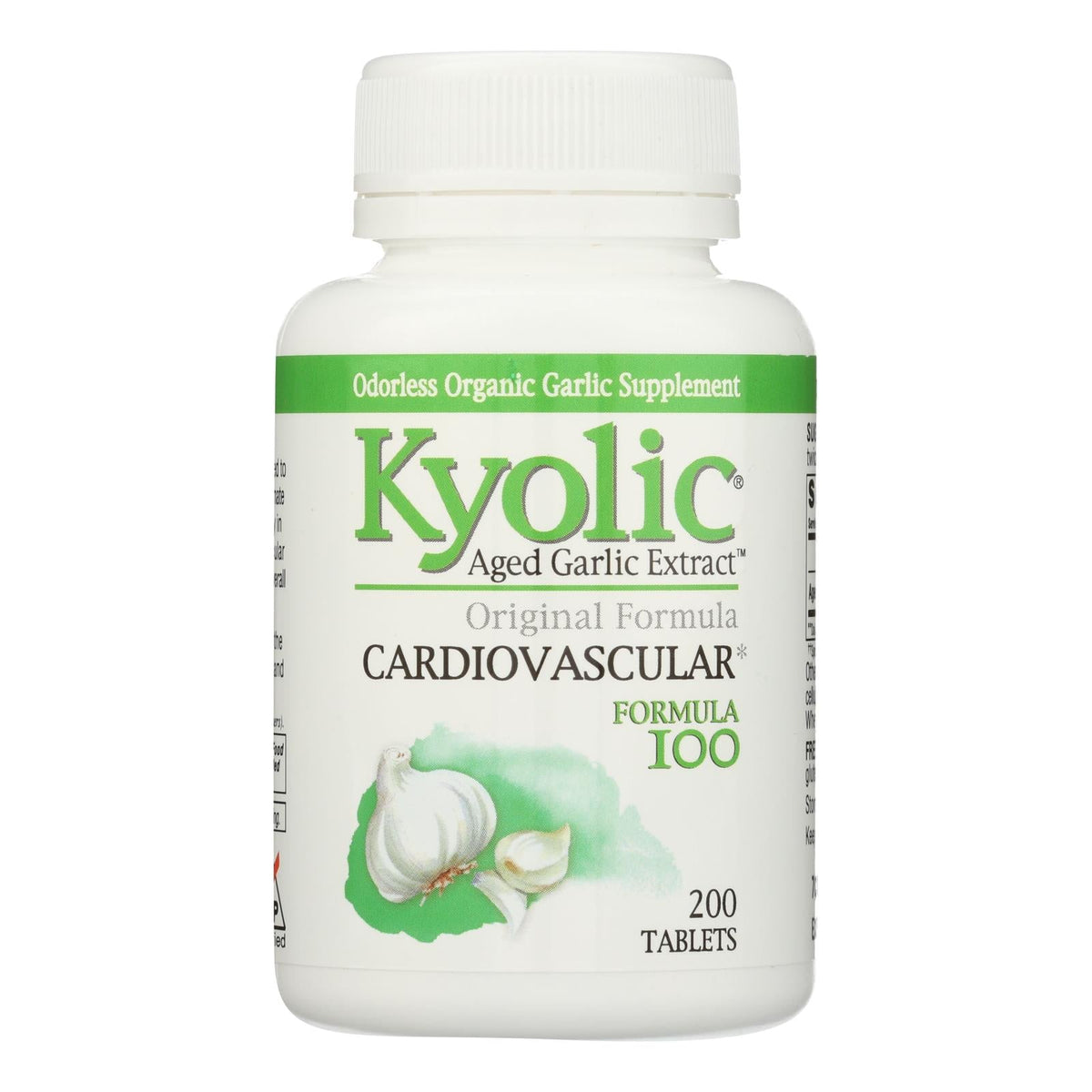 Kyolic Aged Garlic Extract Hi-Po Cardiovascular Original, 100/200 Tabl ...