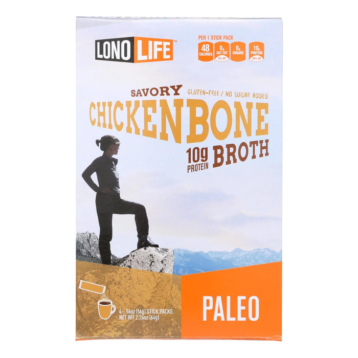 Lonolife Chicken Bone Broth, Intensely Flavorful (Pack of 6 - 4.56 Oz.)