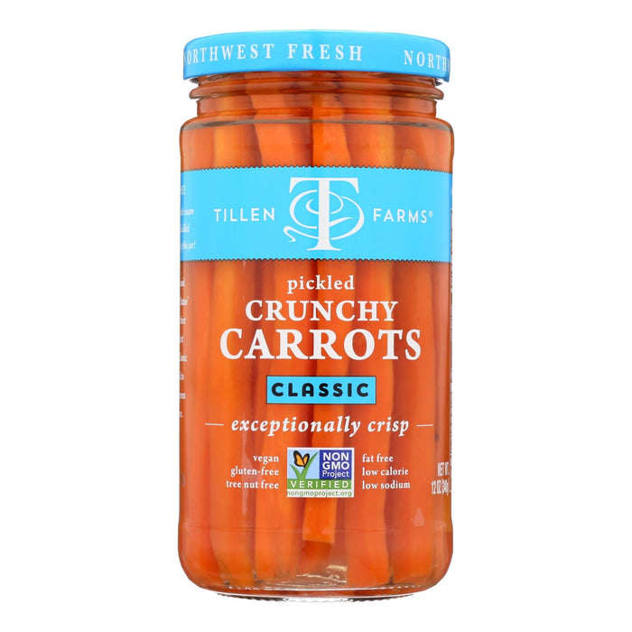 Tillen Farms Crispy Pickled Baby Carrots (Pack of 6 - 12 Oz)