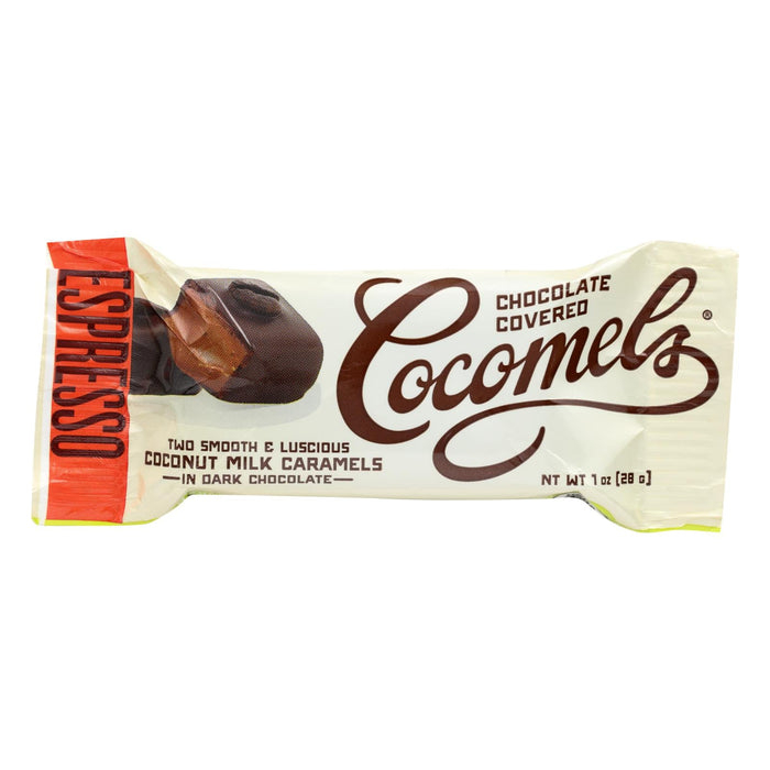 Cocomel Dark Chocolate-Covered Cocomels with Espresso (Pack of 15 - 1 Oz. each)