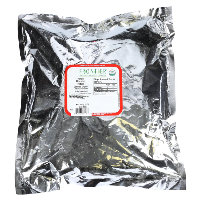 Frontier Organic Whole Dried Hibiscus Petals, 1 lb