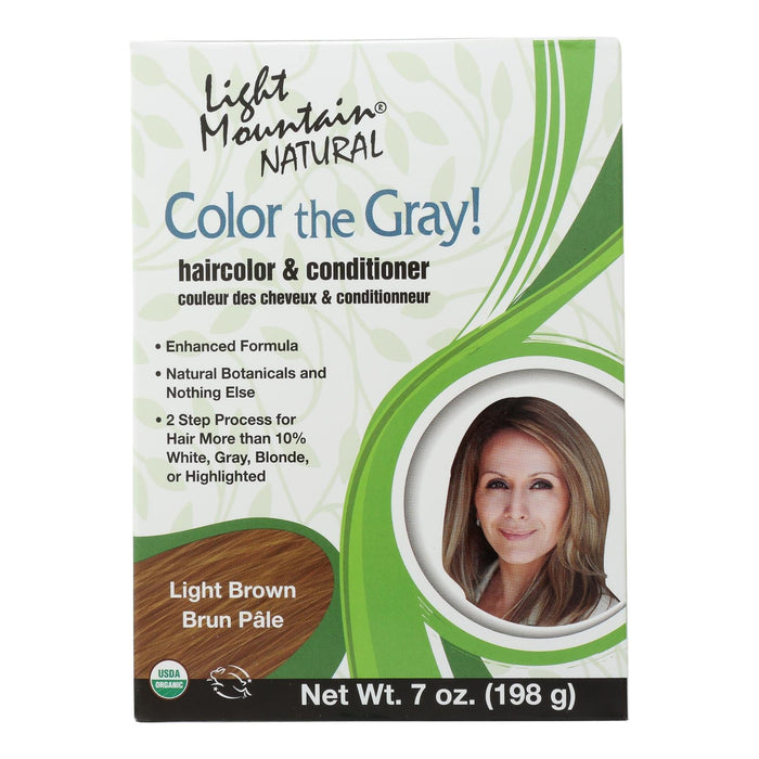 Light Mountain Natural Hair Color - Enhanced Light Brown (1 Pack, 7 Oz)