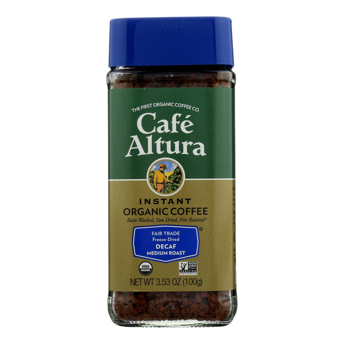 Cafe Altura Organic Decaf Instant Coffee, 3.53 oz Packs (Pack of 6)