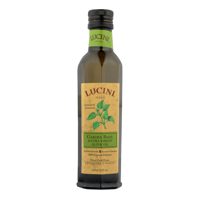 Lucini Italia Extra Virgin Tuscan Basil Olive Oil (Pack of 6 - 8.5 Fl Oz.)
