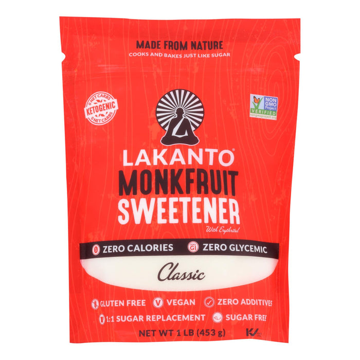 Lakanto Classic Monkfruit Sweetener | 8 x 16 Oz. Bags