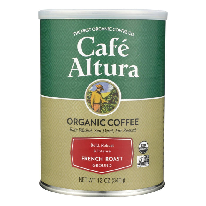 Cafe Altura Organic French Roast Ground Coffee - Pack of 6 - 12 Oz.