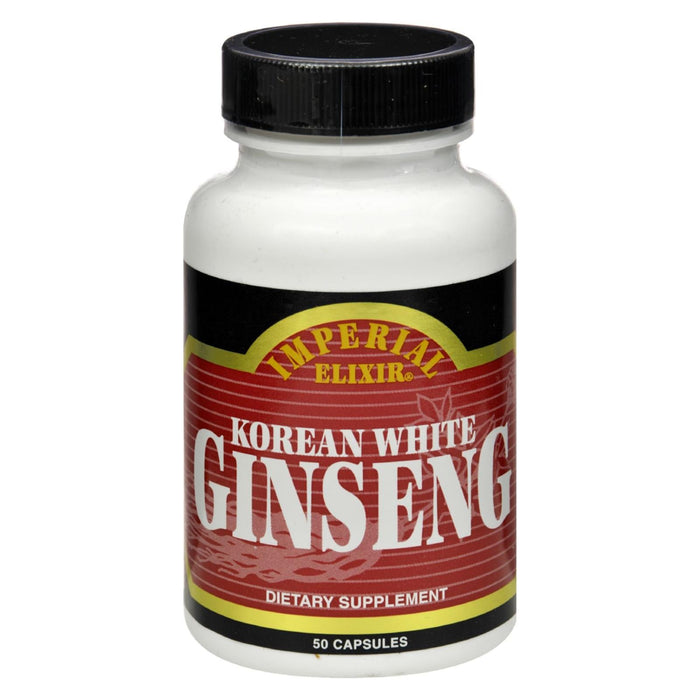 Imperial Elixir Korean White Ginseng (500 mg, 50 Capsules)