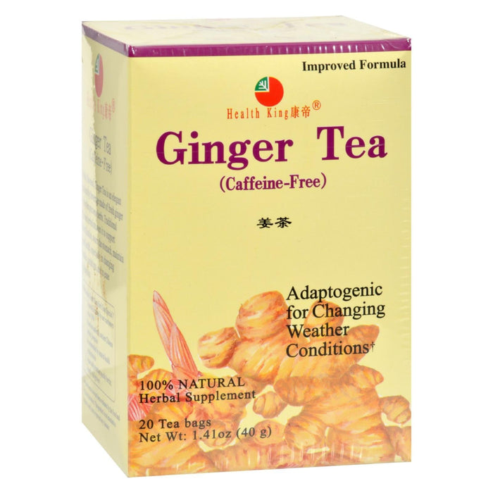 Health King Caffeine-Free Ginger Herb Tea 20-Tea Bag Pack