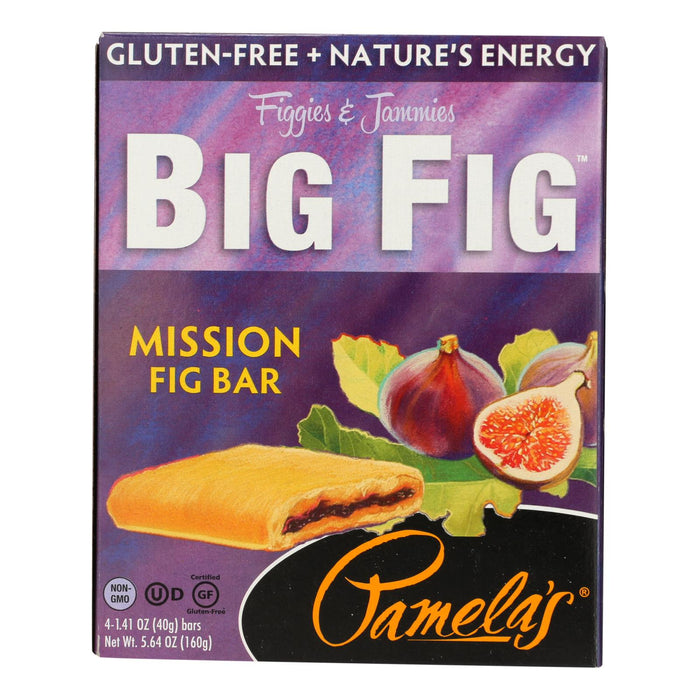 Pamela's Products Gluten-Free Big Fig Bar, Mission Fig, 5.64 Oz, Pack of 8