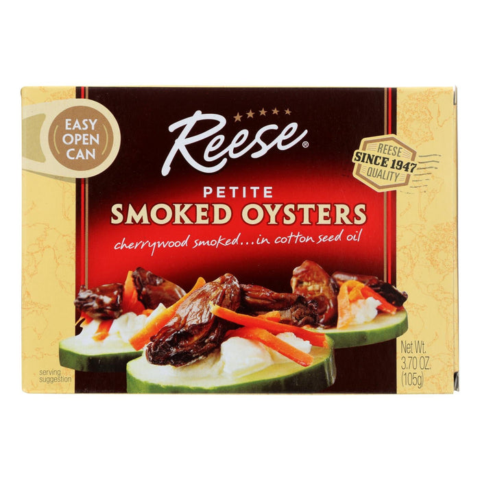 Reese Smoked Petite Oysters, 3.7 Oz. (Pack of 10)