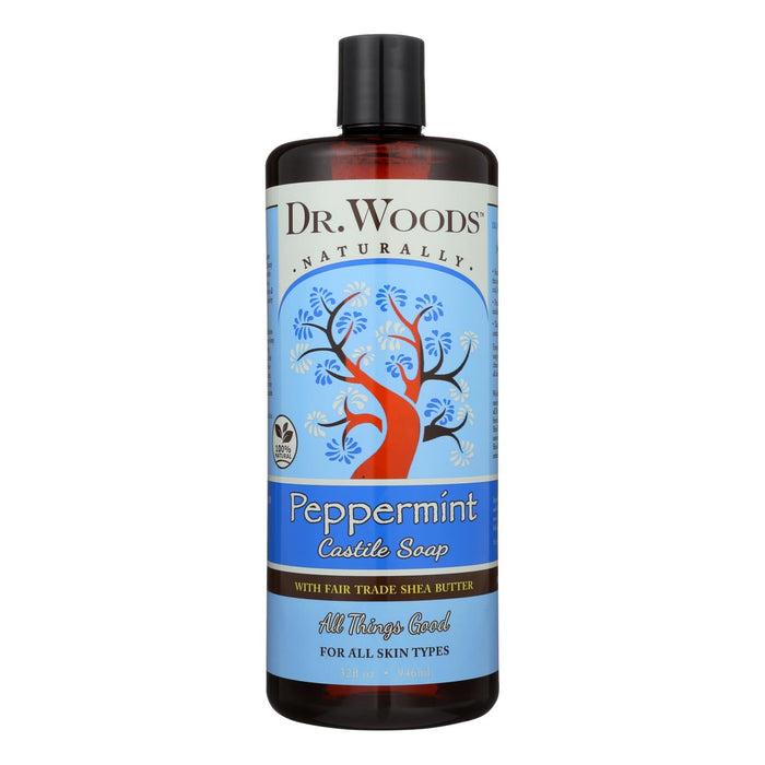 Dr. Woods Peppermint Shea Pure Castile Soap - 32 Fl Oz