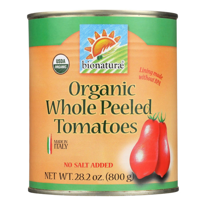 Bionaturae Organic Whole Peeled Tomatoes - Case of 12 - 28.2 Oz - Organic Tomatoes in Bulk