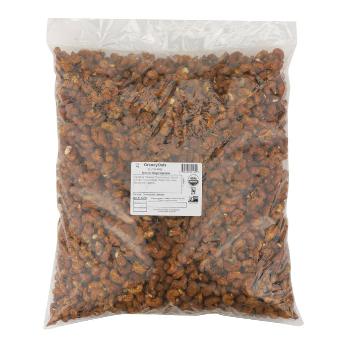 Grandy Oats - Organic Cashews with Turmeric & Ginger (10 lb. Bulk Bag)