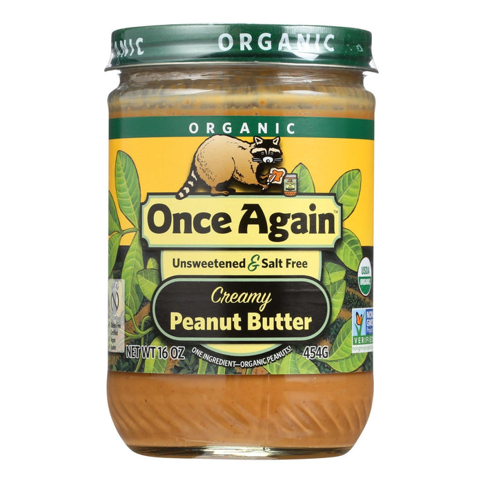 Once Again Peanut Butter, Smooth, Salt-Free (Pack of 6 - 16 Oz.)