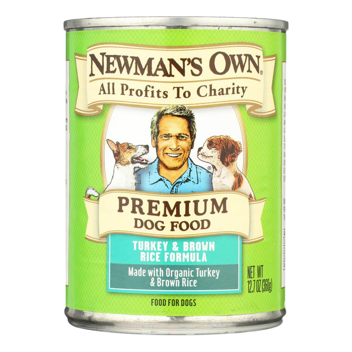 Newman's Own Organics Premium Turkey & Brown Rice 12.7 Oz. Pack Of 12