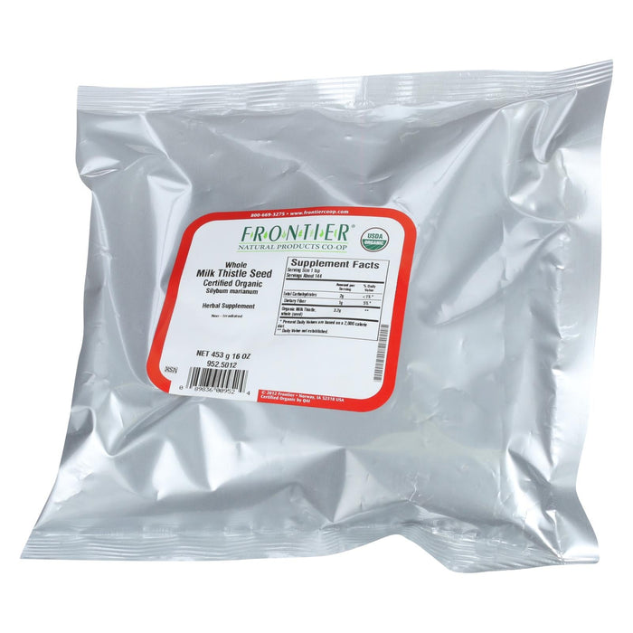 Frontier Herb - Organic  - Pure Milk Thistle Whole, 1 lb.