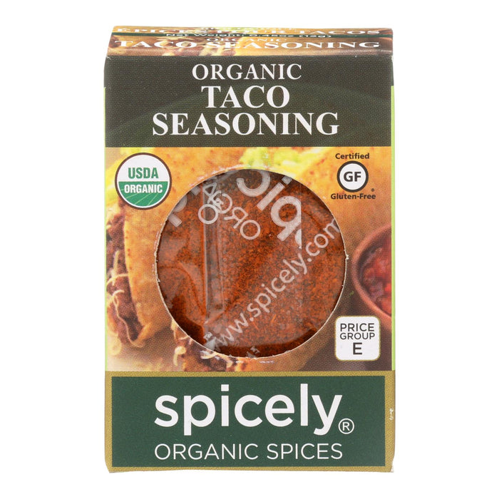 Spicely Organics Premium Organic Taco Seasoning, Pack of 6 (0.45 Oz.)