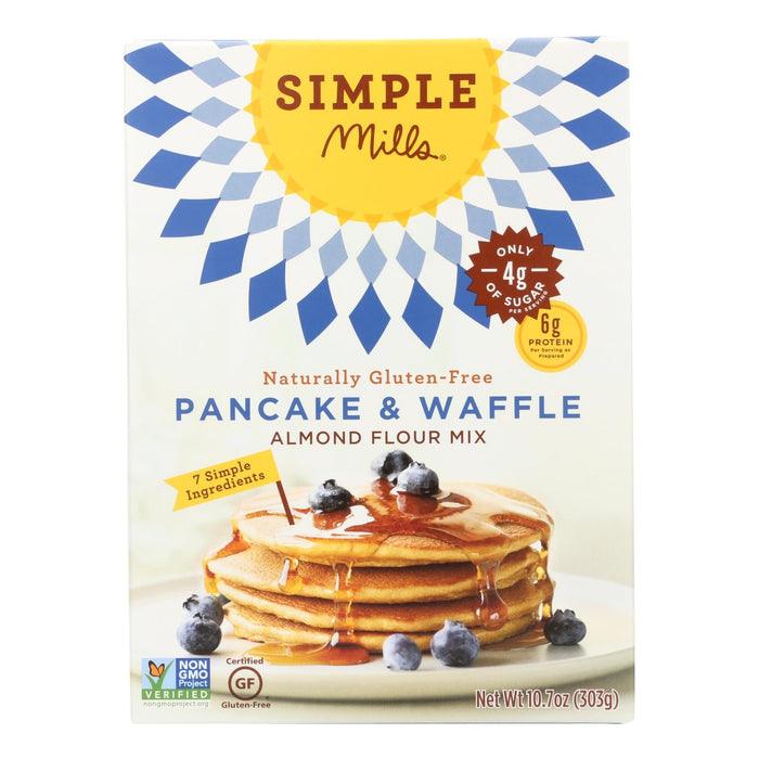 Simple Mills Gluten-Free, Grain-Free Almond Flour Pancake & Waffle Mix (Pack of 6) - 10.7 Oz Each