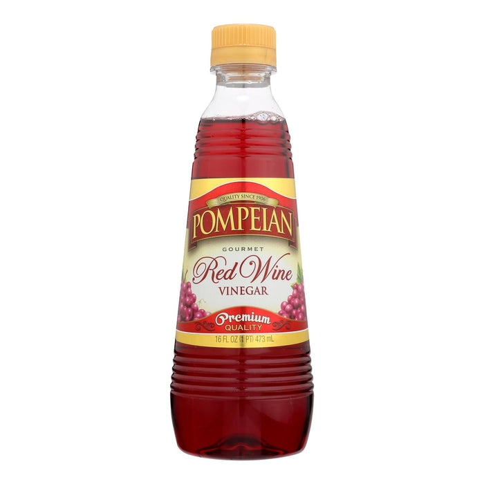 Pompeian Gourmet Red Wine Vinegar, 16 Fl Oz., Pack of 12