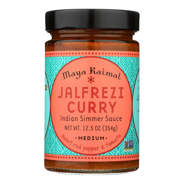 Maya Kaimal Jalfrezi Curry Indian Simmer Sauce - Perfect for Flavorful Meals (Pack of 6 - 12.5 Oz.)