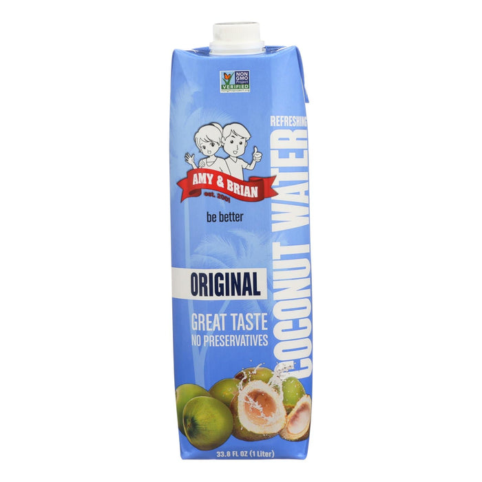 Amy and Brian Coconut Water, Original, 6 - 33.8 Fl Oz Bottles