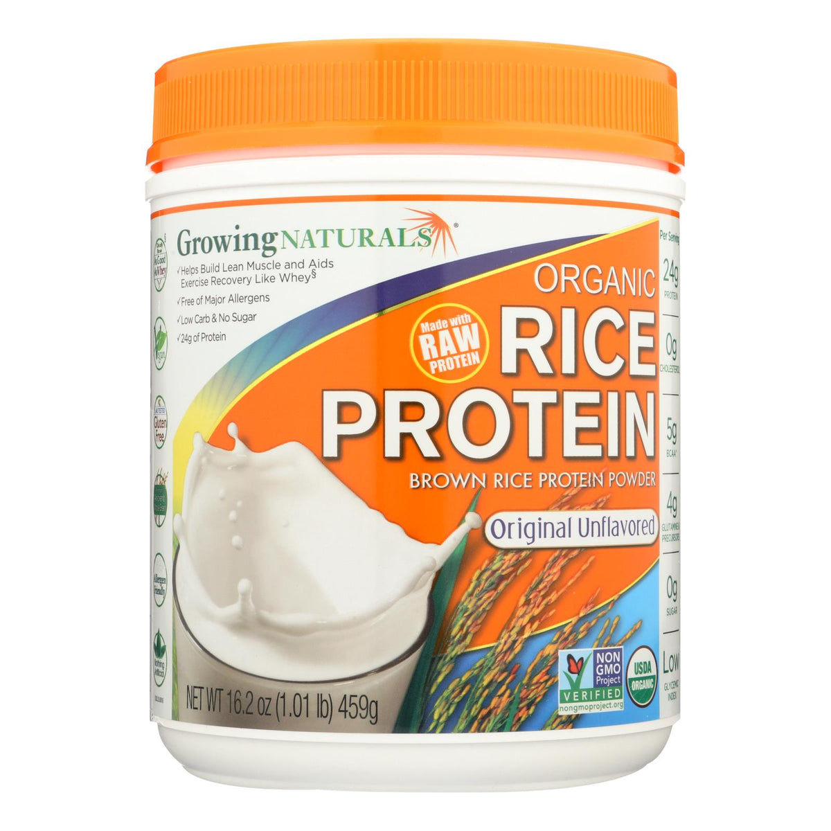 Growing Naturals Rice Protein Powder - 16.19 Oz. — Specialty Food Source