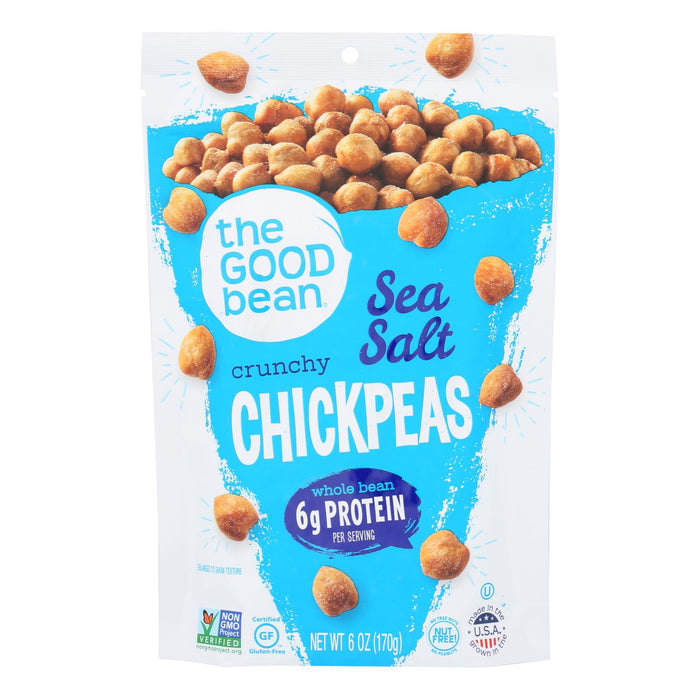 Good Bean Sea Salt Crispy Crunchy Chickpea Snacks for a Guiltless Snacking Experience (Pack of 6 - 6 Oz.)