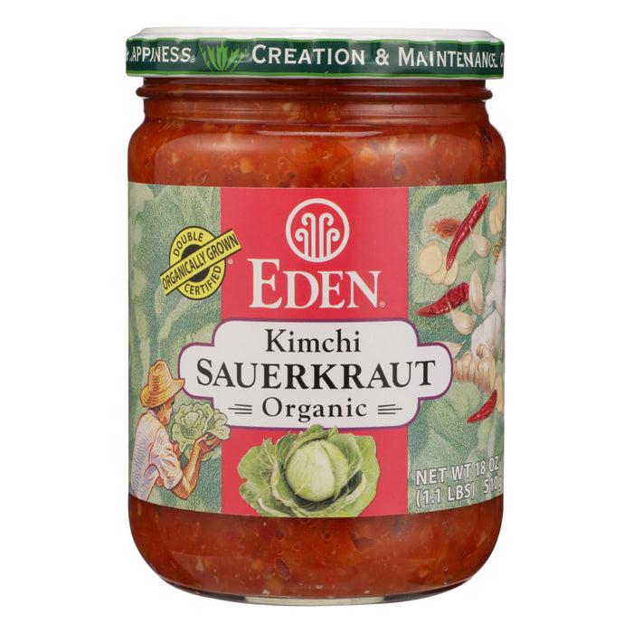 Eden Organic Kimchi Sauerkraut, 18 Oz. (Pack of 12)
