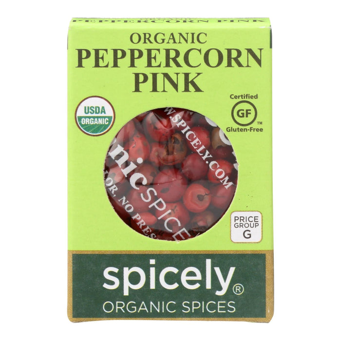 Spicely Organics Pink Peppercorn, 0.15 Oz., Pack of 6