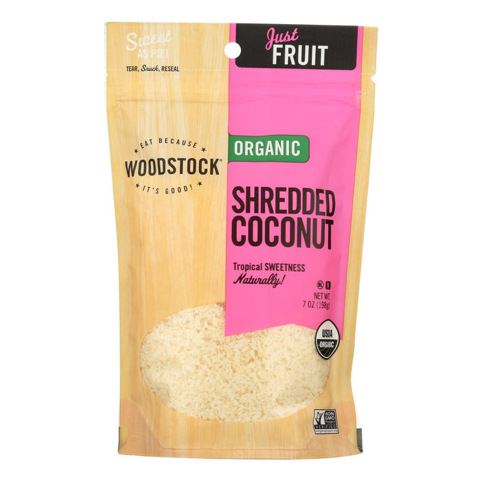 Woodstock Organic Shredded Coconut - Unsweetened, Non-GMO (8 Pack x 7 Oz.)