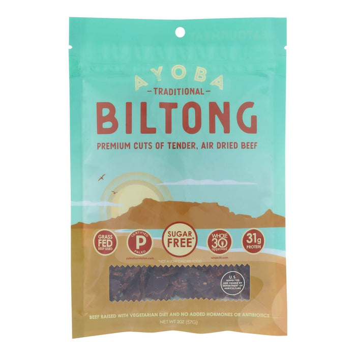 Ayoba-yo South African Traditional Biltong Jerky, 8 Pack, 2 Oz. Each