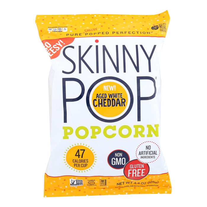 Skinnypop Popcorn - Aged White Cheddar - 12-Pack, 4.4 Oz. Each