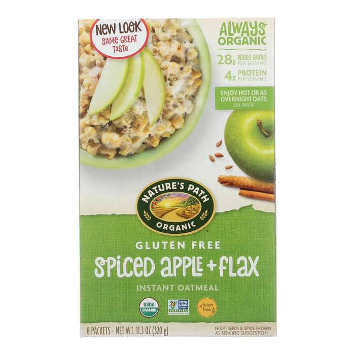 Nature's Path Organic Hot Oatmeal: Spiced Apple with Flax, 11.3 Oz (Pack of 6)