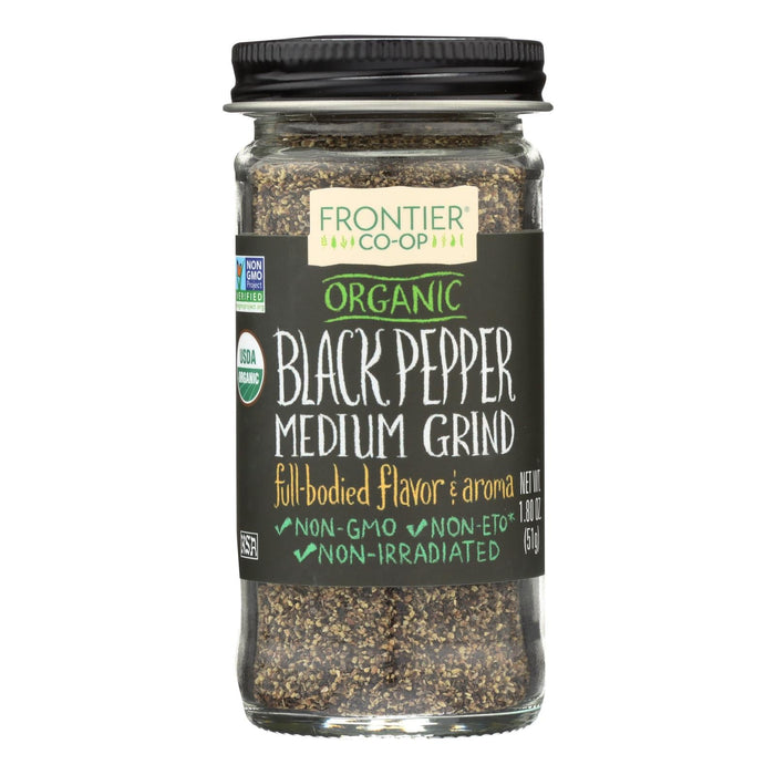 Frontier Organic Black Pepper, Medium Grind (1.80 Oz)