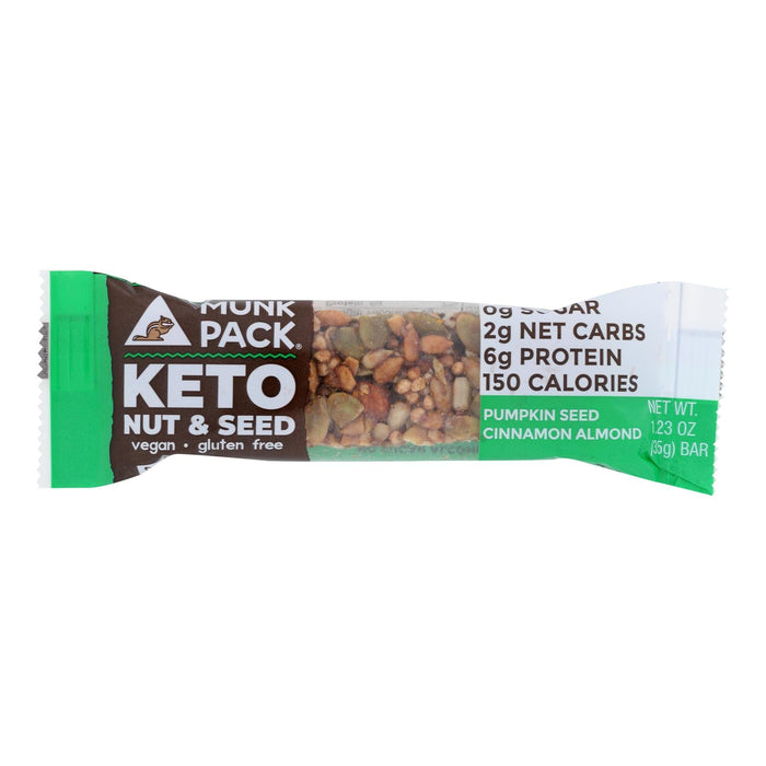 Munk Pack Keto Nut & Seed Pumpkin Seed Cinnamon Almond - 1.23 Oz - Case of 12